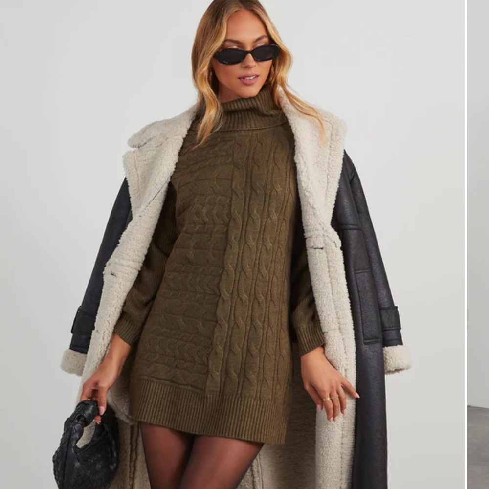 NWT Vici Sherwood Cable Knit Dress - M